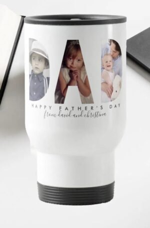 Father's Day Personalized Photo Collage Dad gift Travel Mug