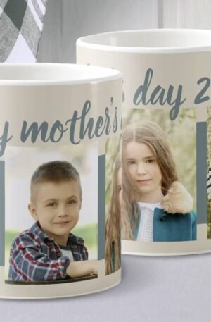 Happy Mothers Day Editable Year 4 Photo Cream Coffee Mug