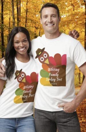Funny Thanksgiving Turkey Trot Matching Family T-Shirt