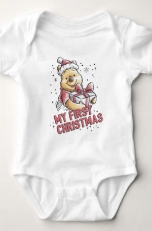 Winnie the Pooh | My First Christmas Baby Bodysuit