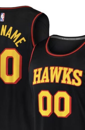 Atlanta Hawks Fanatics Youth Fast Break Replica Custom Jersey - Statement Edition - Black