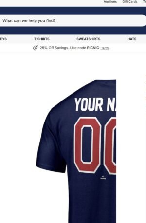 Boston Red Sox Personalized Team Winning Streak Name & Number T-Shirt - Navy