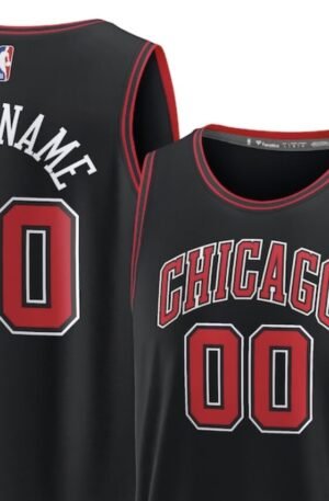 Chicago Bulls Fanatics Youth Fast Break Replica Custom Jersey - Statement Edition - Black