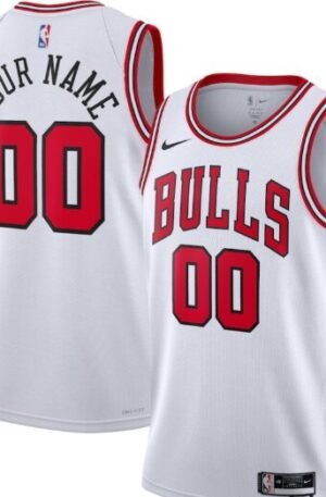 Chicago Bulls Nike Unisex Swingman Custom Jersey White - Association Edition