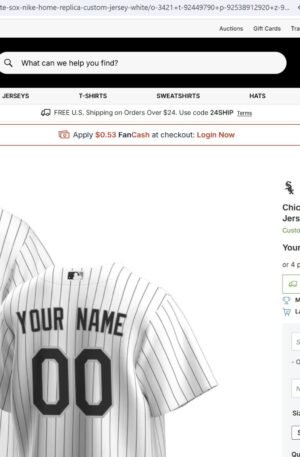 Chicago White Sox Nike Home Replica Custom Jersey - White