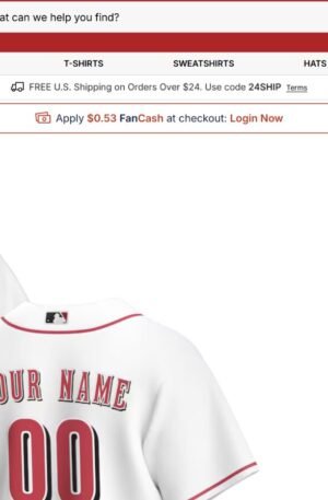 Cincinnati Reds Nike Home Replica Custom Jersey - White