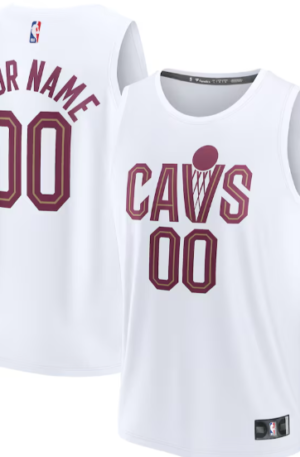 Cleveland Cavaliers Fanatics Fast Break Custom Replica Jersey - Association Edition - White