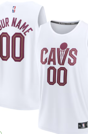 Cleveland Cavaliers Fanatics Youth Fast Break Replica Custom Jersey - Association Edition - White