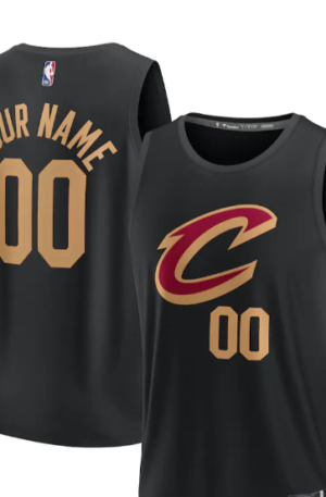 Cleveland Cavaliers Fanatics Youth Fast Break Replica Custom Jersey - Statement Edition - Black