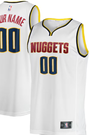 Denver Nuggets Custom White Jersey