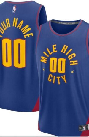 Denver Nuggets Fanatics Youth Fast Break Replica Custom Jersey - Statement Edition - Blue