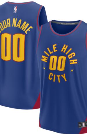 Denver Nuggets Kids Custom Blue Jersey