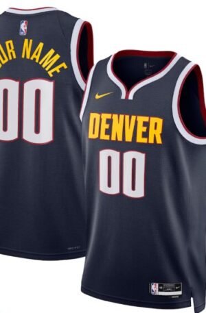 Denver Nuggets Nike Unisex Swingman Custom Jersey Navy - Icon Edition