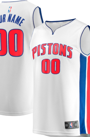 Detroit Pistons Fanatics Youth Fast Break Replica Custom Jersey - Association Edition - White