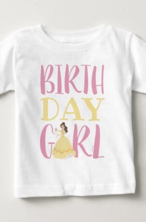 Disney Princess - Belle | Birthday Girl Baby T-Shirt