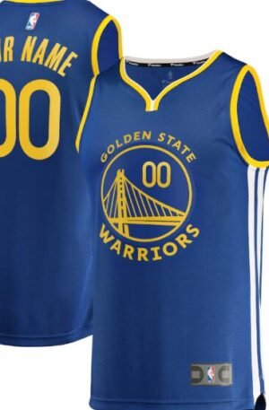 Golden State Warriors Fanatics Fast Break Custom Replica Jersey Royal - Icon Edition