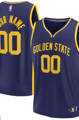Golden State Warriors Fanatics Fast Break Replica Custom Jersey - Statement Edition - Navy