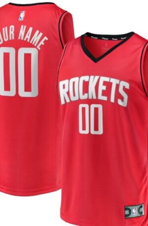 Houston Rockets Fanatics Fast Break Custom Replica Jersey - Icon Edition – Red