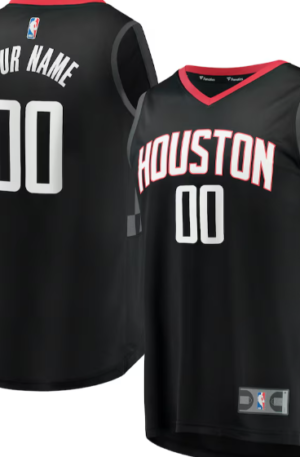 Houston Rockets Fanatics Fast Break Replica Custom Jersey - Statement Edition - Black