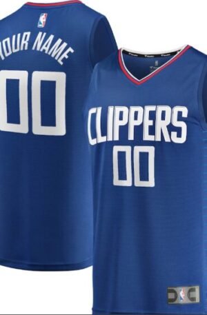 LA Clippers Fanatics Youth Fast Break Custom Replica Jersey Royal - Icon Edition