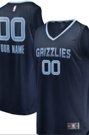 Memphis Grizzlies Fanatics Youth Fast Break Custom Replica Jersey Navy - Icon Edition