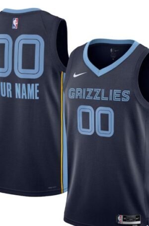 Memphis Grizzlies Nike Unisex Swingman Custom Jersey Navy - Icon Edition
