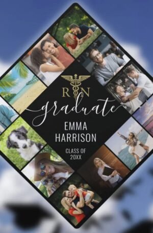 Nursing Photo Collage Personalized Graduate Name Graduation Cap Topper