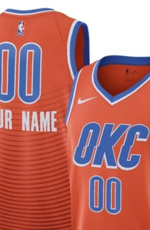 Oklahoma City Thunder Jordan Brand Swingman Custom Jersey - Statement Edition - Orange