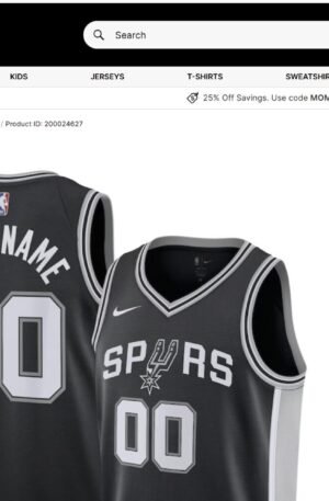 San Antonio Spurs Nike Swingman Custom Jersey Black - Icon Edition