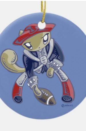 Skribbles: Go Patriots Ceramic Ornament