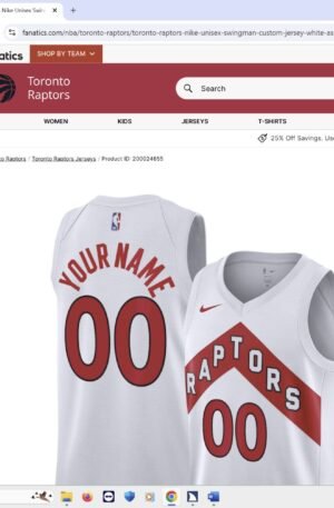 Toronto Raptors Nike Unisex Swingman Custom Jersey White - Association Edition