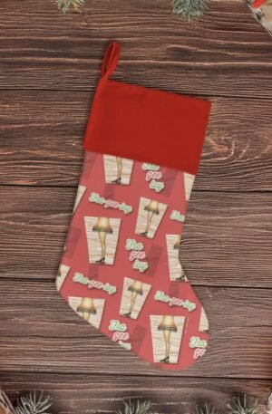 A Christmas Story | Leg Lamp Pattern Christmas Stocking