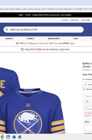 Buffalo Sabres Youth Home Replica Custom Jersey - Blue