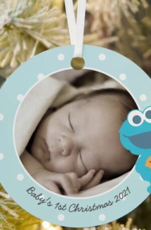Cookie Monster Baby's 1 st Christmas Keepsake Ornament