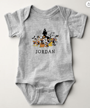 Cute Halloween Mickey and Friends Baby Bodysuit