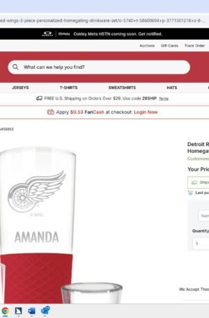 Detroit Red Wings 3-Piece Personalized Homegating Drinkware Set