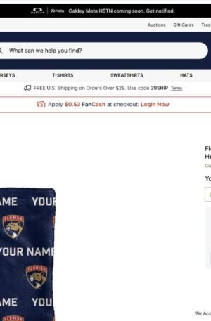 Florida Panthers Chad & Jake Personalized Holiday Stocking