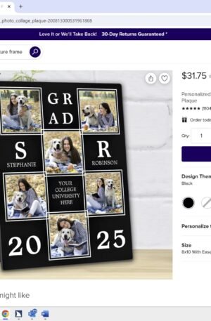Graduate Personalized Photo Collage Keepsake Plaqu Plaque