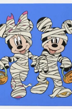 Halloween Mummy Mickey & Minnie Doormat