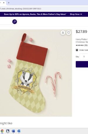 Harry Potter | Charming HUFFLEPUFF™ Crest Christmas Stocking