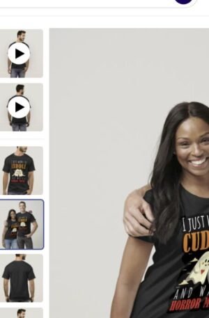 I Just Want To Cuddle And Watch Horror Movies T-Shirt
