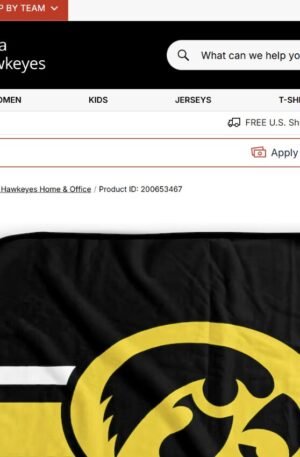 Iowa Hawkeyes Pegasus 50" x 60" Stripes Personalized Fleece Blanket