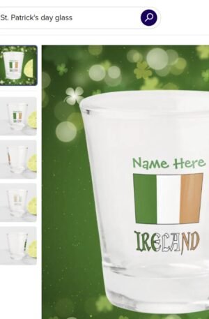 Ireland Irish Flag Green Personalization Shot Glass