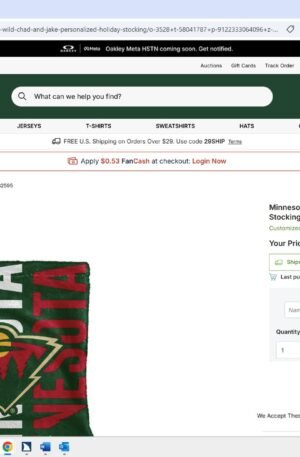 Minnesota Wild Chad & Jake Personalized Holiday Stocking