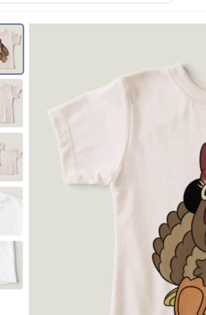 Minnie Mouse Thanksgiving Turkey Toddler T-shirt