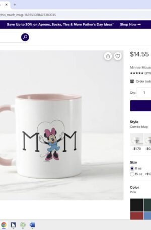 Minnie Mouse - Mom, I Love You This Much! Mug