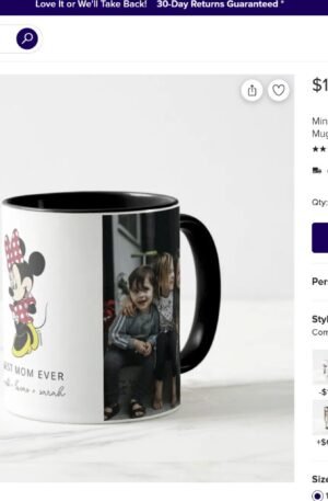 Minnie Mouse Red Polka Dot Dress | Best Mom Ever Mug