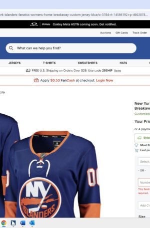New York Islanders Fanatics Women's Home Breakaway Custom Jersey - Blue