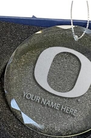 Oregon Ducks Official Glass Christmas Ornament - Fan Decor
