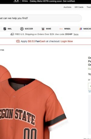 Oregon State Beavers GameDay Greats Unisex Personalized Collegiate Baseball Fashion Jersey - Orange